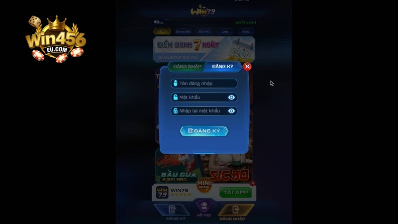Đăng ký Win456 – Tạo tài khoản dễ dàng, nhận quà cực lớn